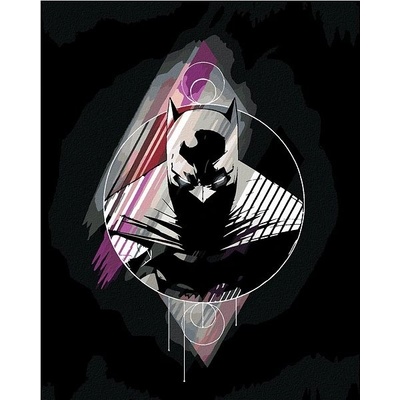 Zuty Abstraktní malovaný batman 40 x 50 cm vypnuté plátno na rám