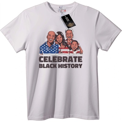 NOONEBRAND Тениска Чествай Черната История - 2XL, White