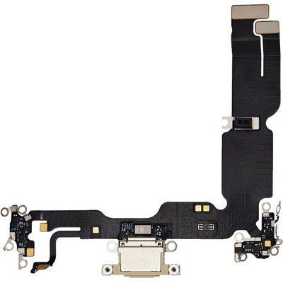 AppleKing nabíjací a audio flex konektor pre iPhone 15 Plus - žltý