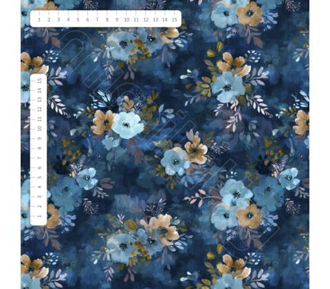 Softshell indigo kytice by MIMI