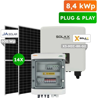 Plug&Play fotovoltaická sada On-grid SolaX 8,4kWp