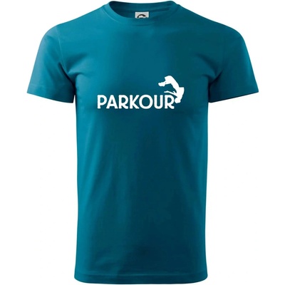 Parkour salto tričko Petrolejová