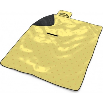 Sablio Plážová deka Červené krúžky na žltej