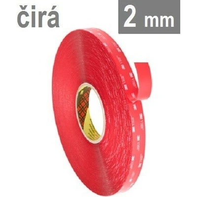 3M VHB 4918-F Transparentná obojstranne veľmi silno lepiaca akrylová páska 2 mm 4 mm x 16,5 m