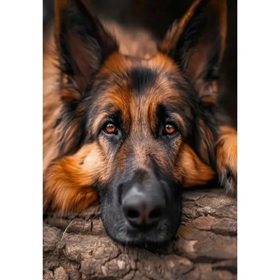 Norimpex - Puzzle Diamant painting: Resting German Shepherd 30x40cm - 1 - 39 piese
