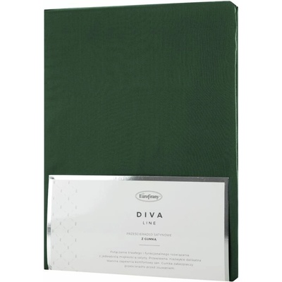 Takoy Prostěradlo s gumou 100xz bavlněného saténu barva tmavě zelené 125 g/m2 DINA Diva Line-HF-372169 100x200x25 200x25