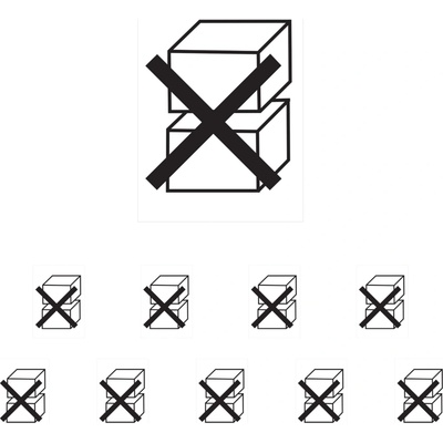 Walteco Nestohovať/Do not stack - piktogram, 70x100mm, samolepka Množstvo: 10 ks , 20122BP2