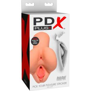 PDX Pick Your Pleasure - 2 в 1 реалистичен мастурбатор (телесен)