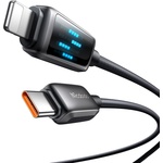 Mcdodo Кабел за данни - Mcdodo (CA-2630) - USB-C → Lightning, 36W, LED дисплей, PD бързо зареждане, 1.2m - Черен