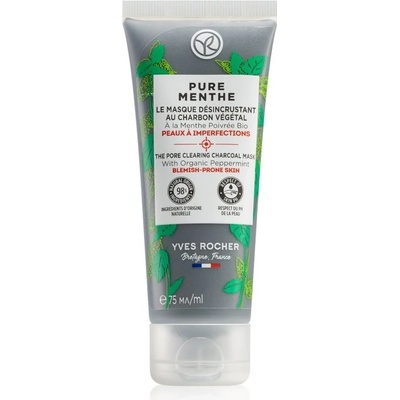 Yves Rocher Pure Menthe čisticí maska s aktivním uhlím 75 ml