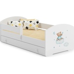Kobi Детско легло Luk с парапет и чекмедже с различни мотиви (160 х 80 см, blue bear)