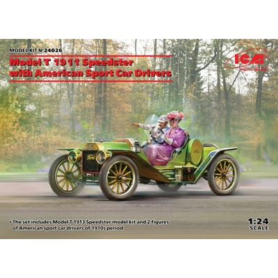 ICM Model T 1913 Speedster w/ American Drivers 1:24