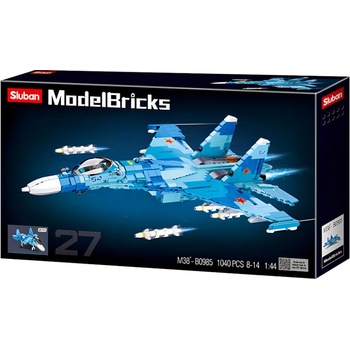 Sluban B0985 Modrý stíhací letoun 2v1