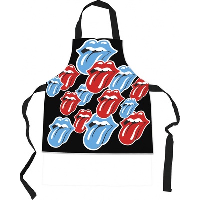 CurePink Kuchyňská zástěra The Rolling Stones Jazyk
