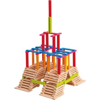 Image 1 of Woodyland Woody - Дървени цветни тухлички Емма, 200 части