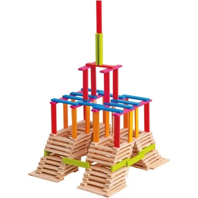 Woodyland Woody - Дървени цветни тухлички Емма, 200 части