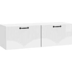 vidaXL Стенно монтиран ТВ шкаф Бял гланц 98 x 31 x 30 см (899069)