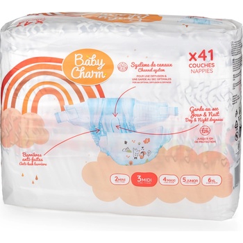 Baby Charm Super Dry Flex 3 Midi 4-9 kg 41 ks