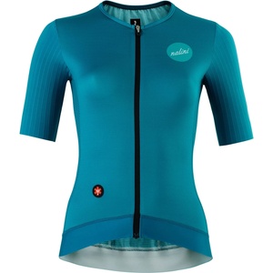 Nalini Дамска фланелка с къс ръкав за колоездене Nalini Women's Skinfluid Jersey Cycling jersey - Petrol - размер XL (156-2823-0215)