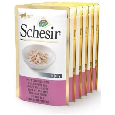 Schesir Cat Adult Kuře a šunka 6 x 85 g