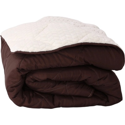 Izidream Зимна олекотена завивка шерпа за единично легло 150/210 см Коузи мока