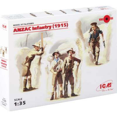 ICM ANZAC Infantry 1915 4 figúrky 1:35