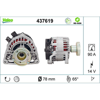 Alternátor VALEO 437619