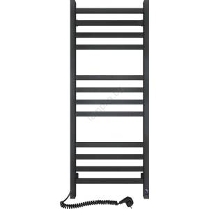 Navin Стълбов радиатор за баня с термостат AVANGARD 227W 120x48 cm, черен, ляв (NV0027)