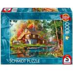 Schmidt Spiele Watermill in Autumn (1000 Pieces)
