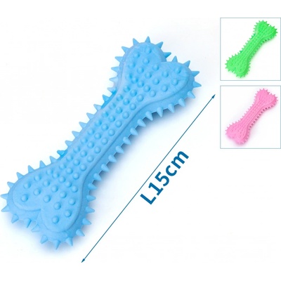 Eco friendly hračka pro psy kost velká modrá z TRP pěny, 15 cm/76 g