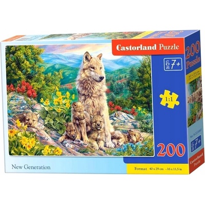 Castorland premium Nová generace vlci 222087 200 dílků