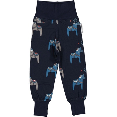 Geggamoja Bambusové dětské rostoucí kalhoty Navy Dala horse