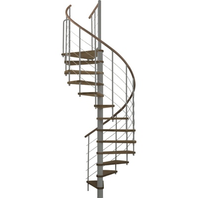 Minka STAIRS Kombinované točité schodisko Venezia orech/sivá pr. 140 cm