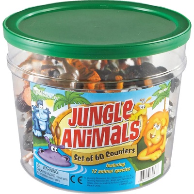 Learning Resources Игрален комплект Learning Resources - Животни от джунглата, 60 броя (6015220080)