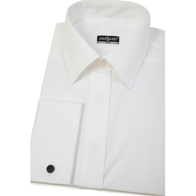 Avantgard pánská košile s krytou légou a dvojitými manžetami na manžetové knoflíčky slim 160-226 smetanová/Ivory
