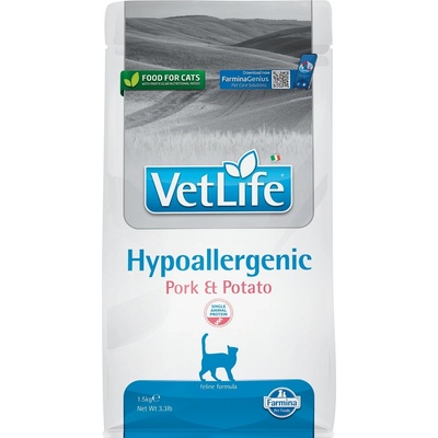 Vet Life Natural CAT Hypo Pork & Potato 1,5 kg