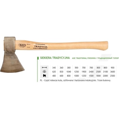 JUCO 1250 g s dřevěnou násadou