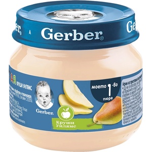 Nestle Плодово пюре Nestle Gerber - Круши Уилямс, 80 g (12576299) - baby