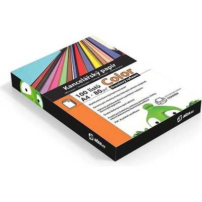 Alza Color A4 oranžový reflexní 80g 100 listů