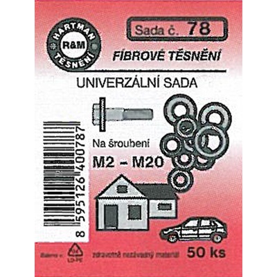 HARTMAN těsnění fíbrové, univerzální, sada č. 78 – Sleviste.cz