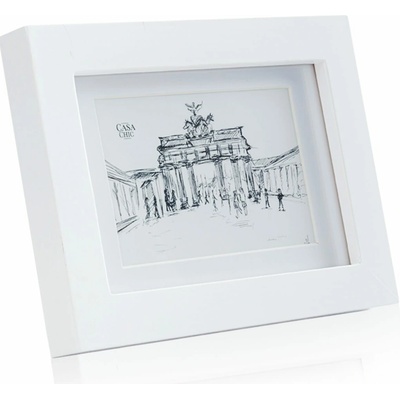 Casa Chic Everton, rám na obrázky, obdĺžnikový, fotky 14 x 9 cm, pasparta, sklo (CL-4X6-1-WHT)