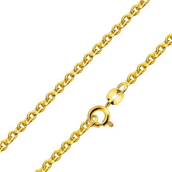 Šperky eshop Zlatá retiazka 18K kolmo spájané ploché oválne očká S3GG171.23
