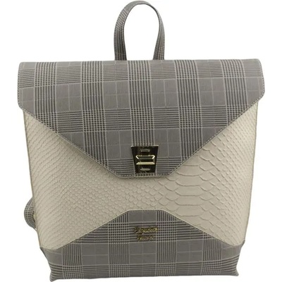 Български обувки Дамска чанта тип раница двуцветна 876-25