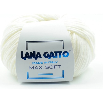 Lana Gatto pletací příze vlna merino MAXI SOFT bílá
