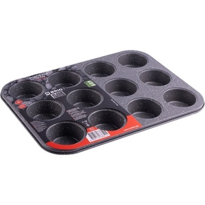 BRIO Black Stone-Форма за мъфини 12 броя, 35x26.5x3 см (103424)