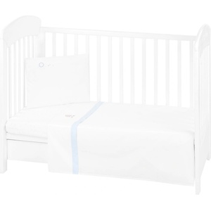 KikkaBoo Бебешки спален комплект с бродерия 3 части EU Style 70/140 Dream Big Blue (41101030159) - presi