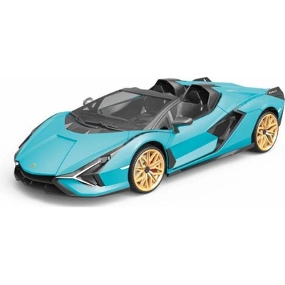 RE.EL Toys RC auto Lamborghini Sian modrá metalíza proporcionální RTR LED 2,4Ghz 1:12