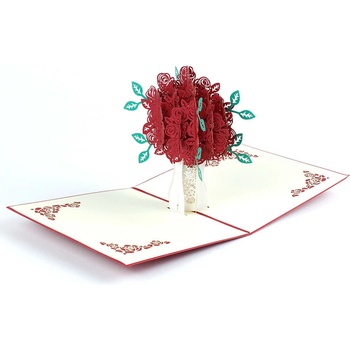 3D prianie Váza ruží