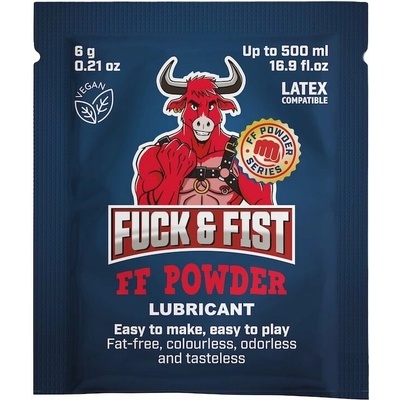 Fuck & Fist FF Powder Lubricant 6 g instantný lubrikant 500 ml