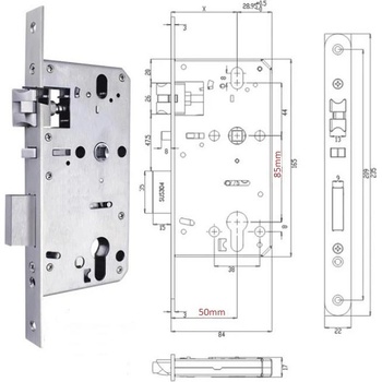 TTLock Брава 'антипаник' за метални и дървени врати с език 5085 asd sw 85/50 (cnl025)